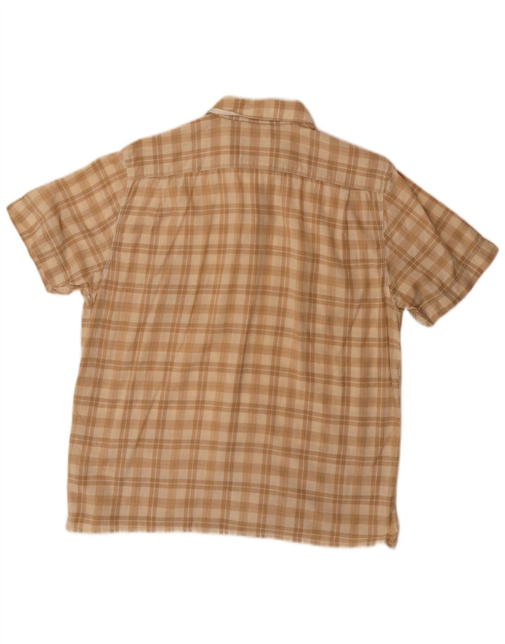 Levi's Herren-Kurzarmhemd mit Standard-Passform, Mittelbeige kariert