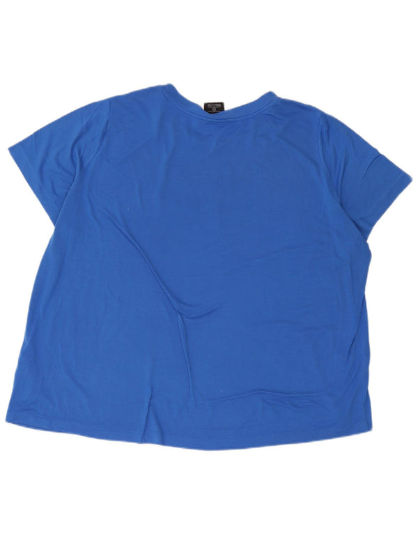 Nike Damen Grafik T-Shirt Top UK 22 3XL Blau Polyester