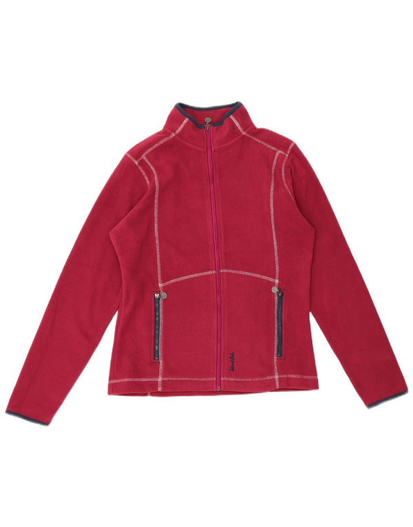 Weird Fish Damen Fleecejacke UK 10 Small Burgunderrot Polyester