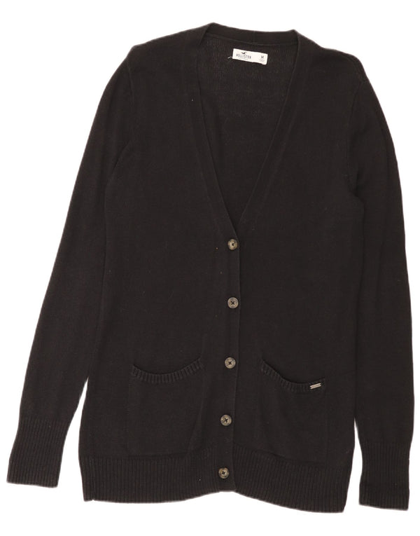 Hollister Damen-Cardigan-Pullover UK 12 Mittelschwarze Baumwolle
