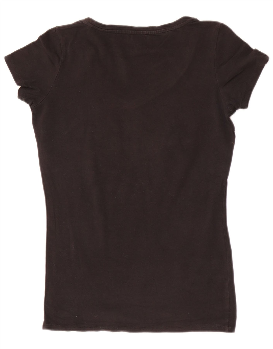 Guess Damen Grafik-T-Shirt-Oberteil UK 12 Medium Schwarz