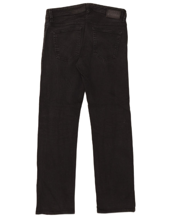 Diesel Damen Straight Jeans W32 L31 Schwarze Baumwolle