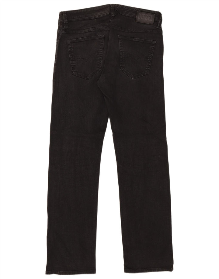 Diesel Damen Straight Jeans W32 L31 Schwarze Baumwolle