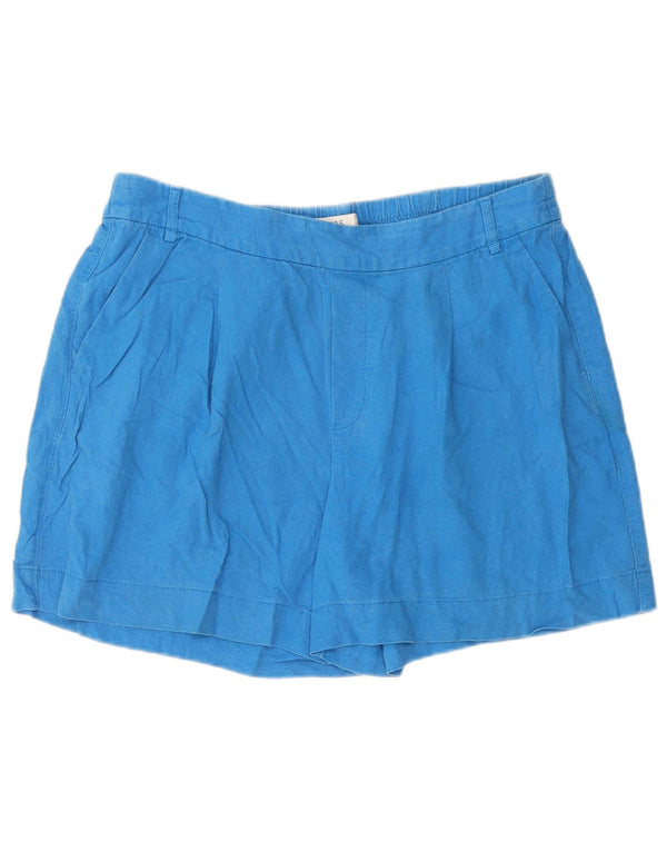 Marks & Spencer Damen Chinoshorts UK 16 Large W38 Blaues Leinen