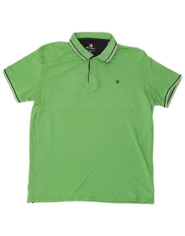 Champion Herren Poloshirt XL, grüne Baumwolle