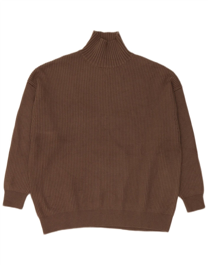 Zara Damen-Pullover mit Rollkragen, übergroß, Gr. 10, Größe S, Braun
