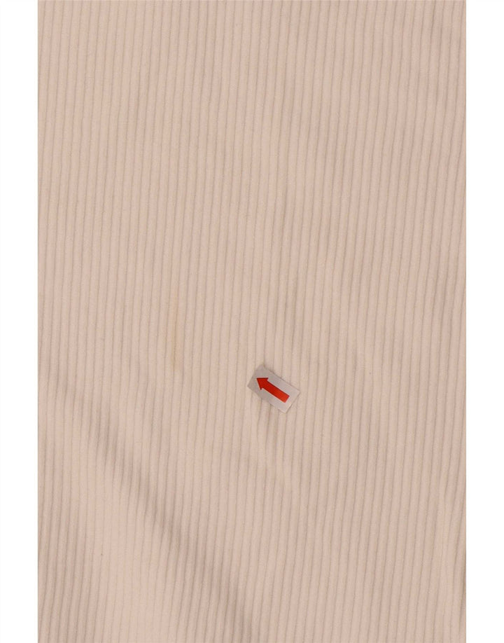 Zara Herren-Poloshirt, mittelweiß, gestreift, Baumwolle