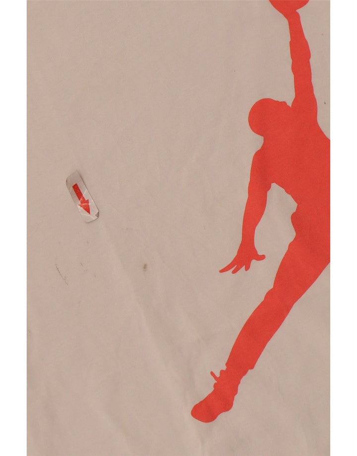 Jordan Herren-T-Shirt mit Grafik, Größe L, aus weißer Baumwolle