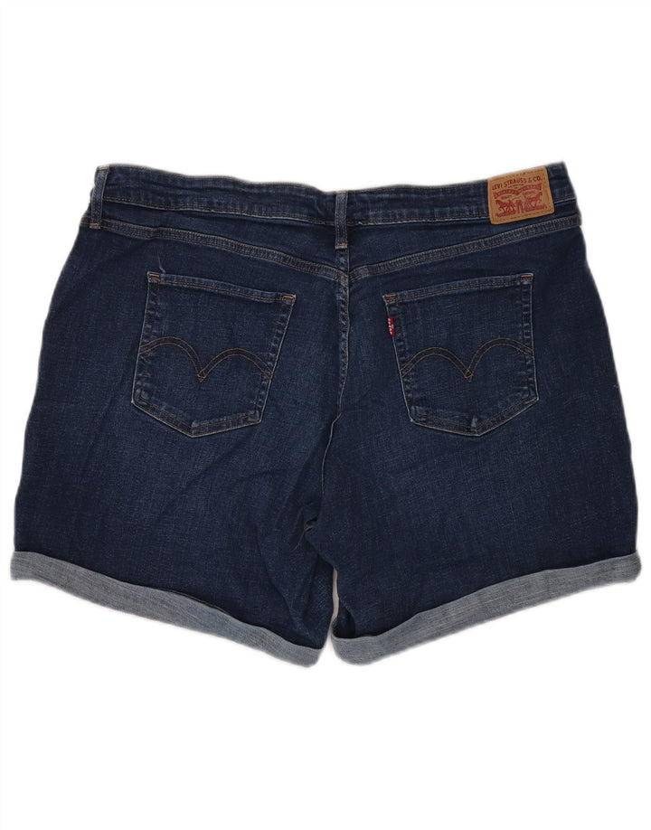 LEVI'S Damen Jeansshorts US 20 3XL W40 Marineblaue Baumwolle