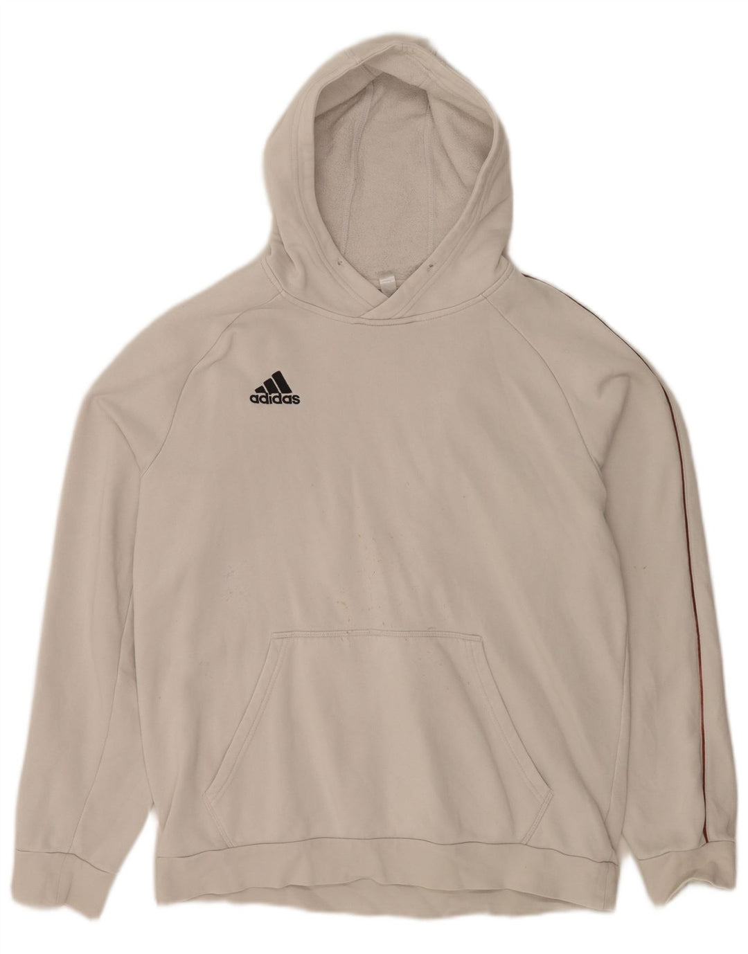 Adidas Herren Kapuzenpullover, groß, aus weißer Baumwolle