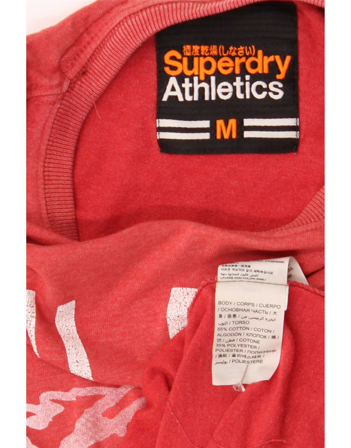 Superdry Herren Grafik-T-Shirt-Oberteil aus mittelroter Baumwolle