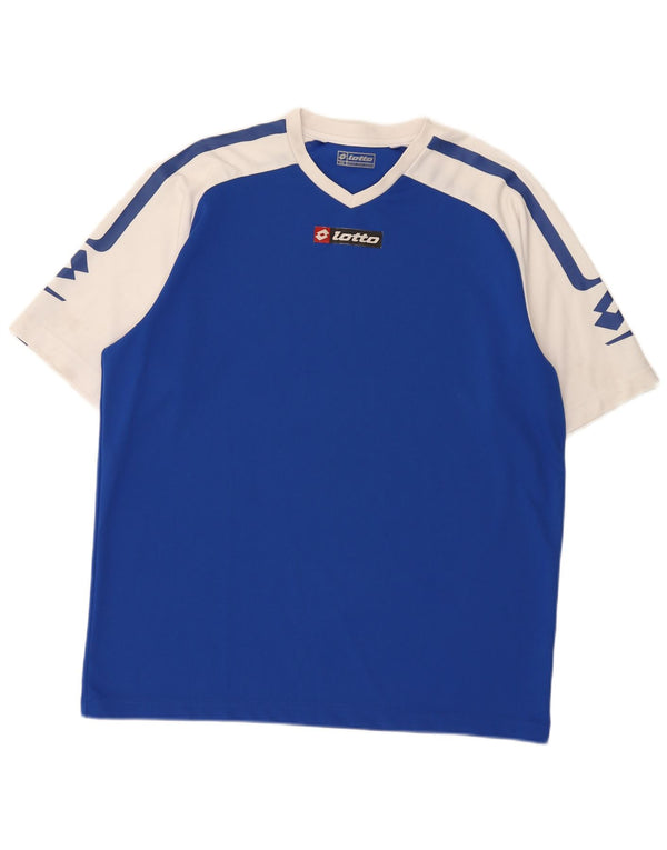 Lotto Herren Grafik-T-Shirt Top 2XL Blau Colourblock Sports