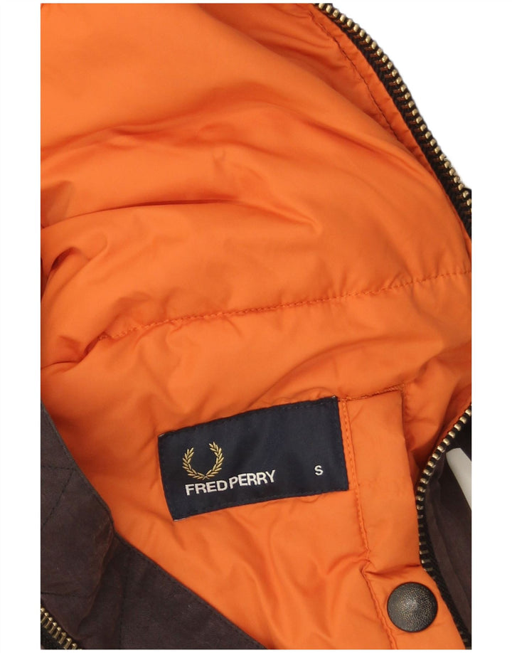 Fred Perry Herren Bomberjacke UK 36 Small Braune Baumwolle
