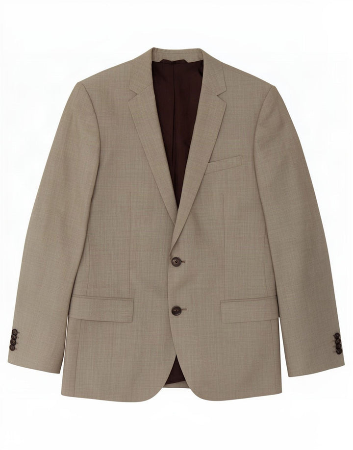 Hugo Boss Herren-Blazer mit 2 Knöpfen, EU 46, kleine graue Wolle