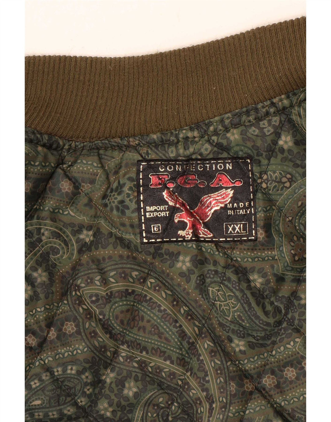 Vintage Herren Wildleder Bomberjacke UK 44 2XL Khaki Geometrisch