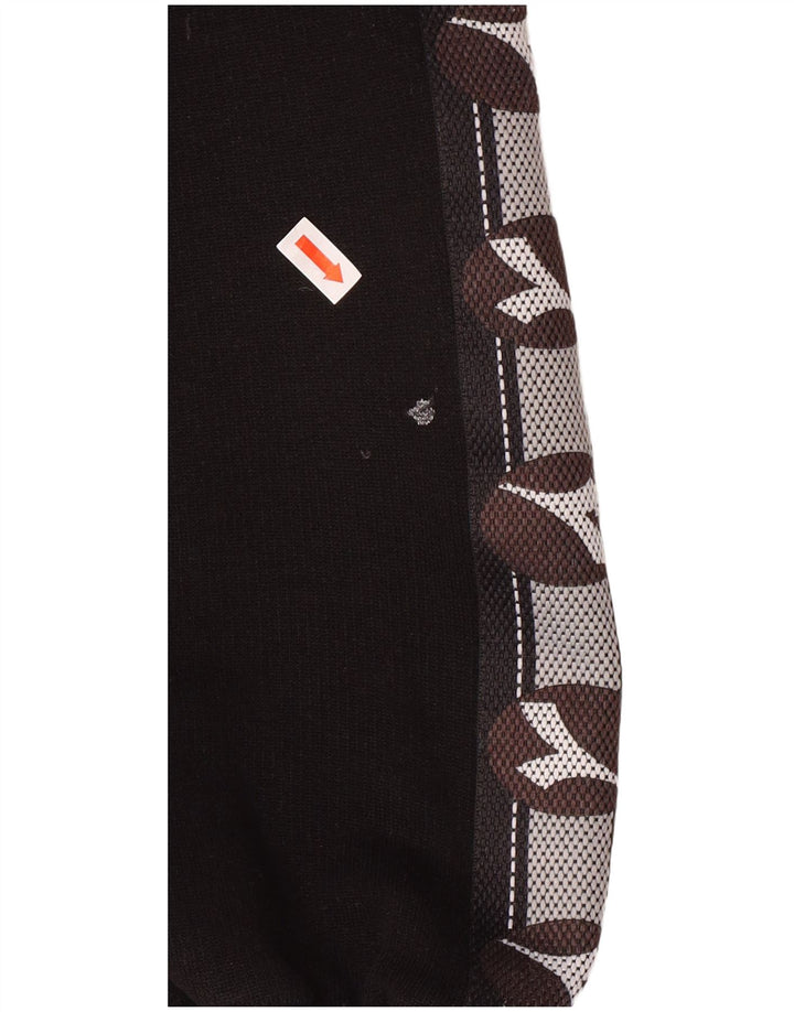 Diadora Herren-Sweatshirt mit Reißverschluss am Hals, groß, graue Blockfarben-Baumwolle