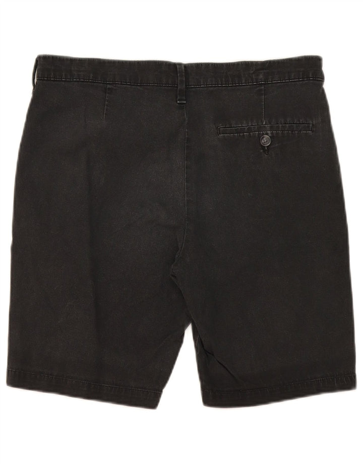 Marks & Spencer Herren Chinoshorts W32 Mittelschwarze Baumwolle