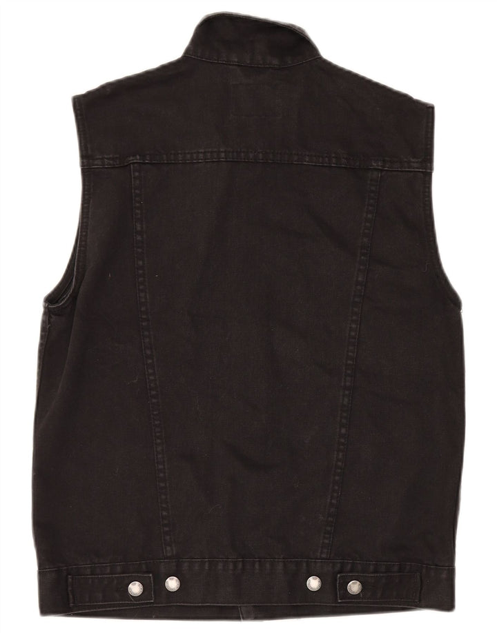Cheap Monday Herren-Jeansweste aus mittelschwarzer Baumwolle, UK 38