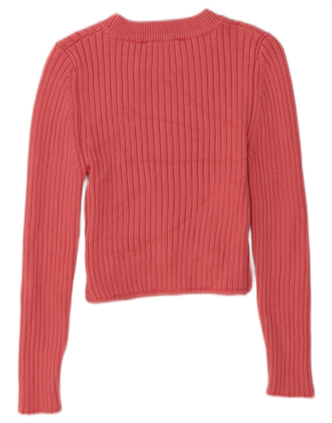 Zara Damen Top Langarm UK 14 Große rosa Viskose
