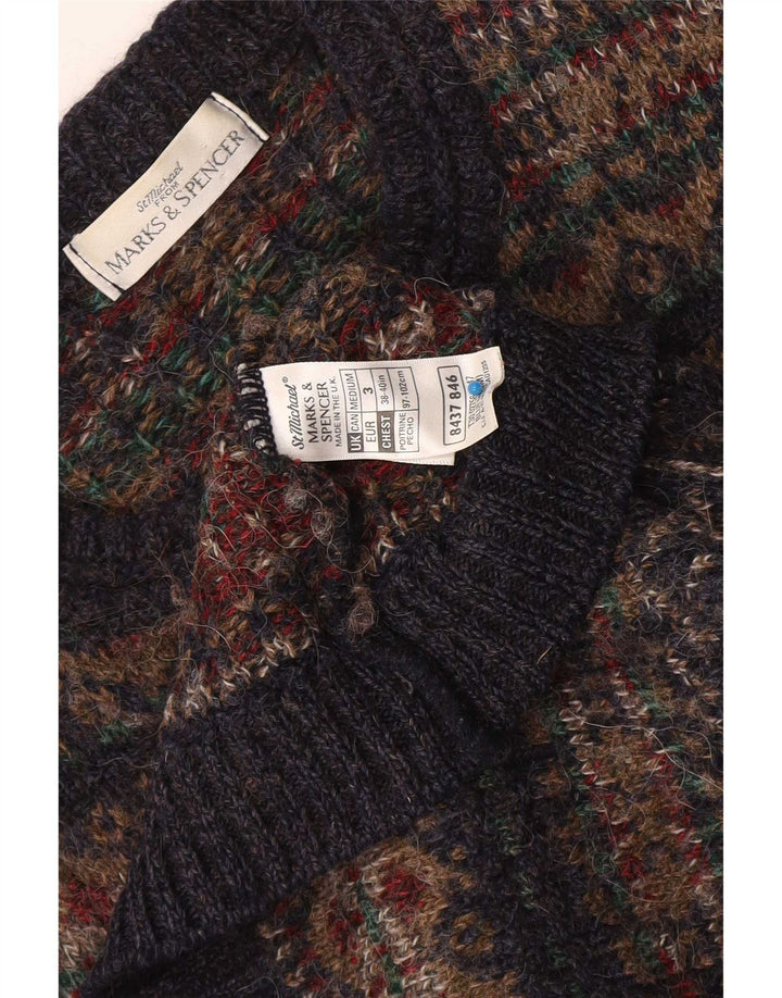 Marks & Spencer Herren-Pullover mit U-Boot-Ausschnitt, mittelgroß, mehrfarbig