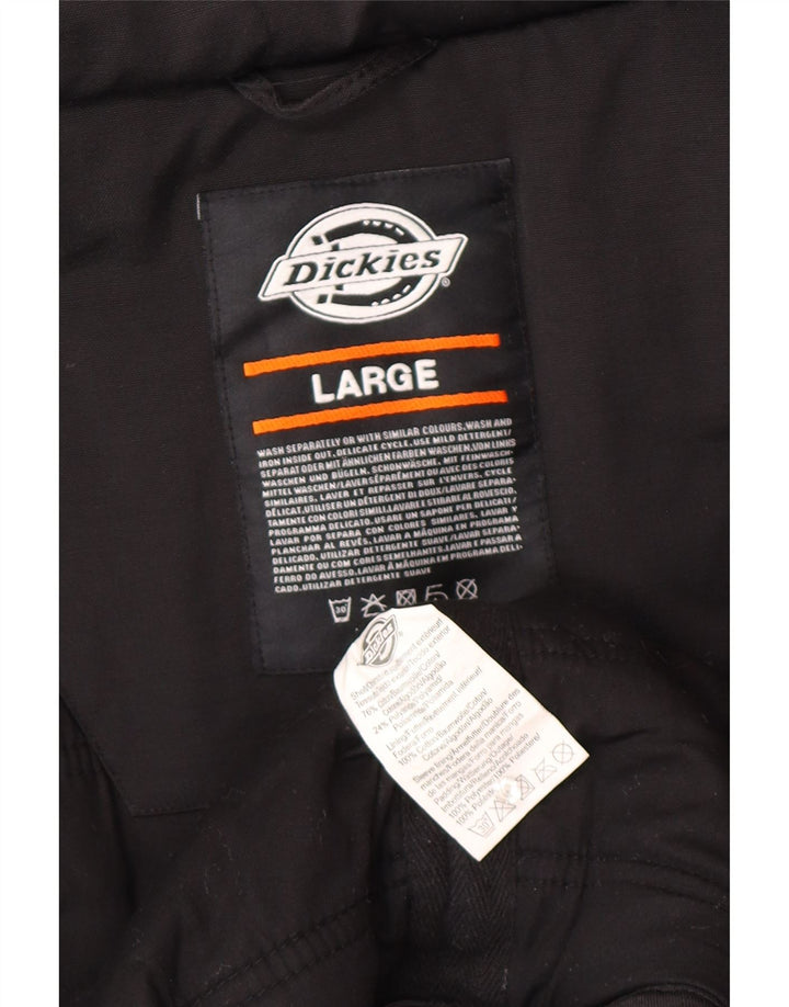 Dickies Herren-Windbreaker-Jacke, UK 40, Größe L, Schwarz, Baumwolle