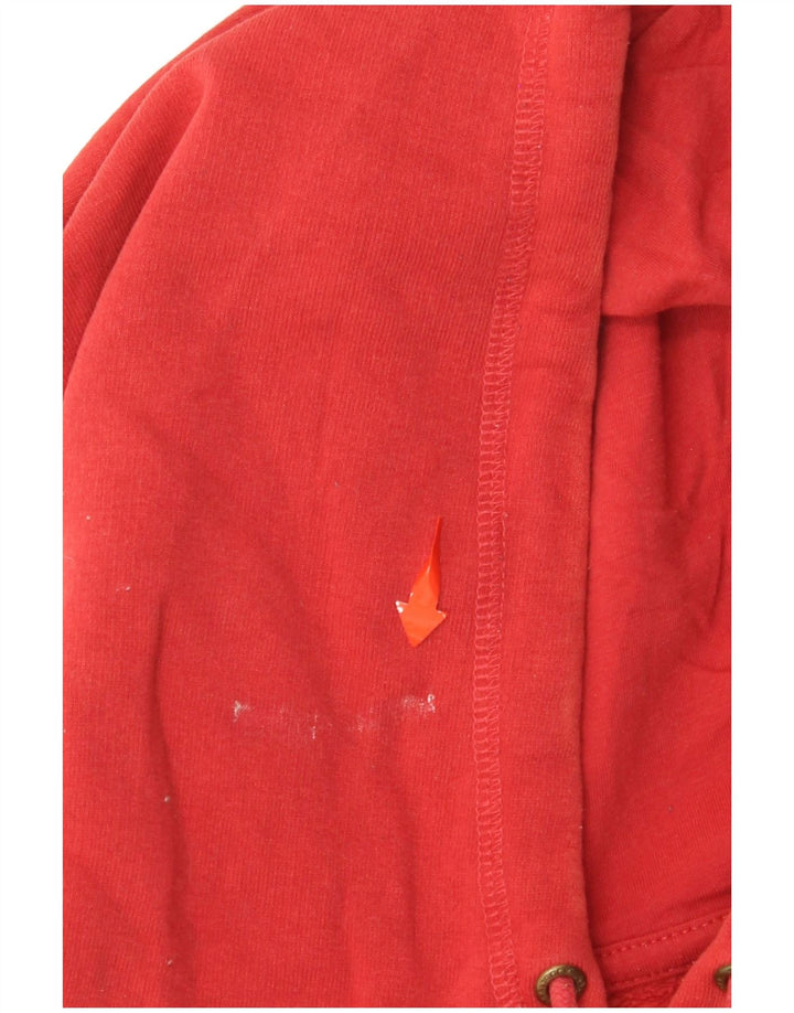 SALTROCK Übergroßes Grafik-Hoodie-Kleid für Damen, UK 12, mittelrote Baumwolle