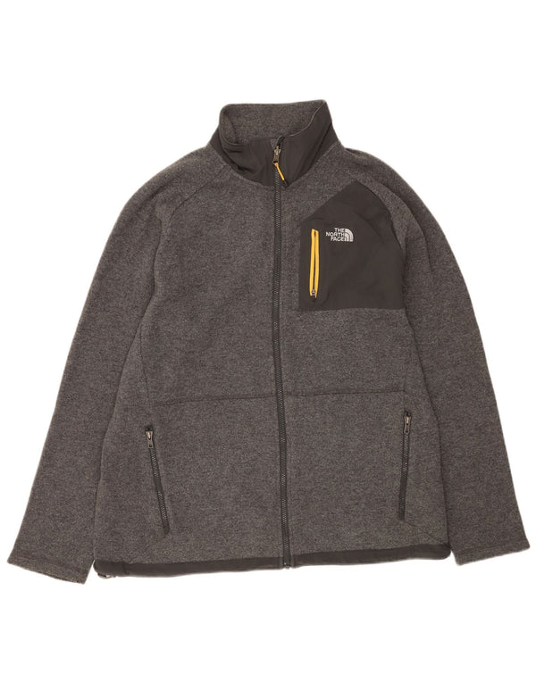 The North Face Herren-Cardigan-Pullover XL aus grauer Wolle