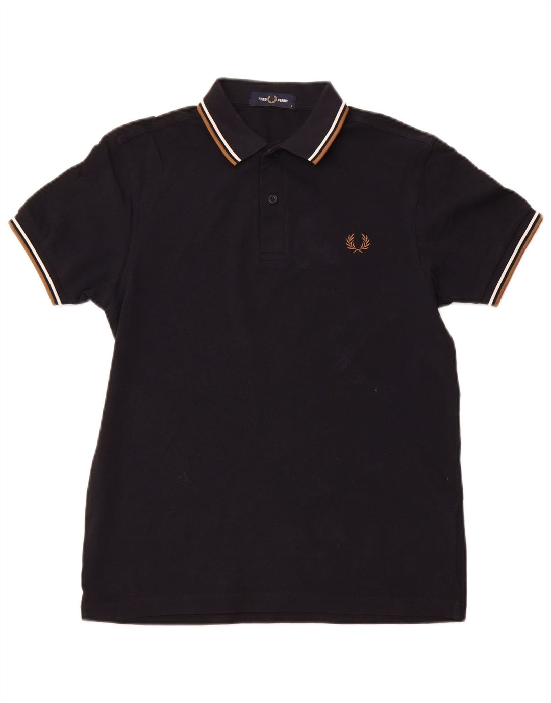 FRED PERRY Herren-Poloshirt, klein, marineblau, Baumwolle