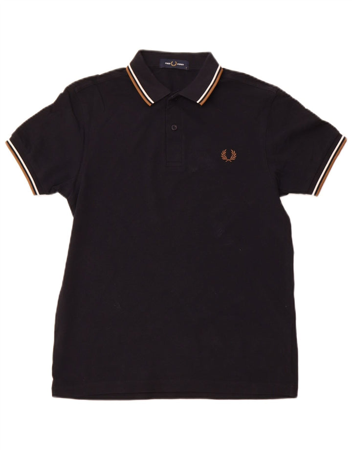 FRED PERRY Herren-Poloshirt, klein, marineblau, Baumwolle