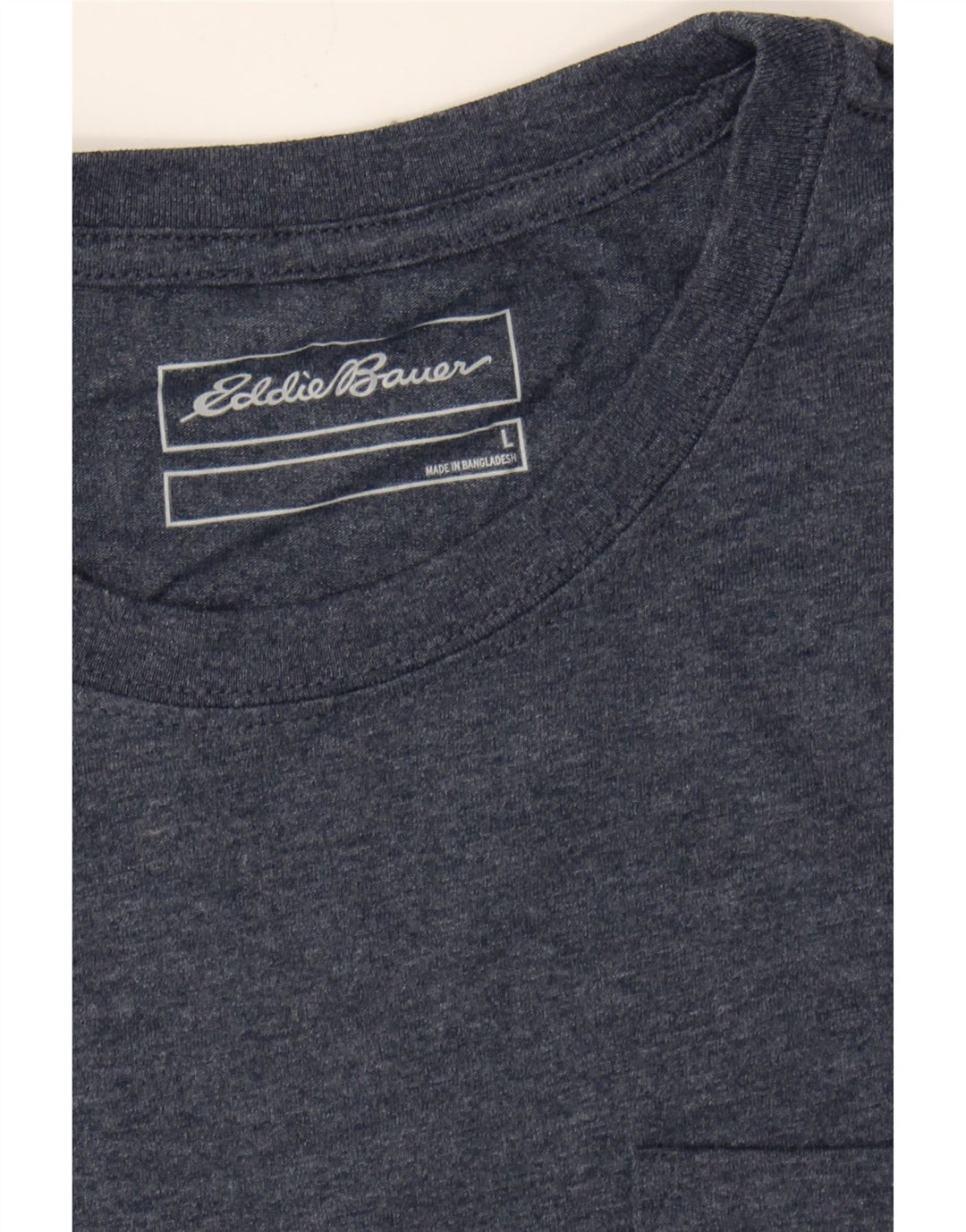 EDDIE BAUER Mens T-Shirt Top Large Navy Blue Cotton Vintage Eddie Bauer and Second-Hand Eddie Bauer from Messina Hembry 