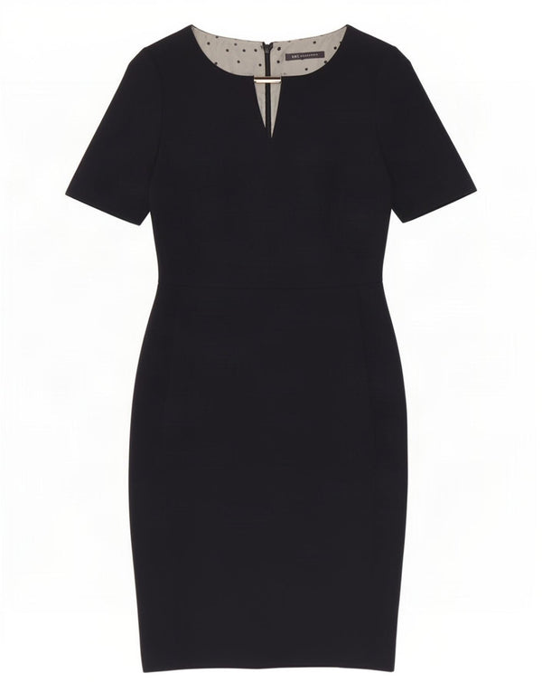 Marks & Spencer Damen Etuikleid UK 8 Small Marineblau Polyester