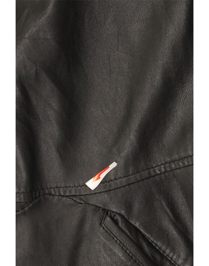 Conbipel Damen Lederjacke IT 44 Mittelschwarzes Leder