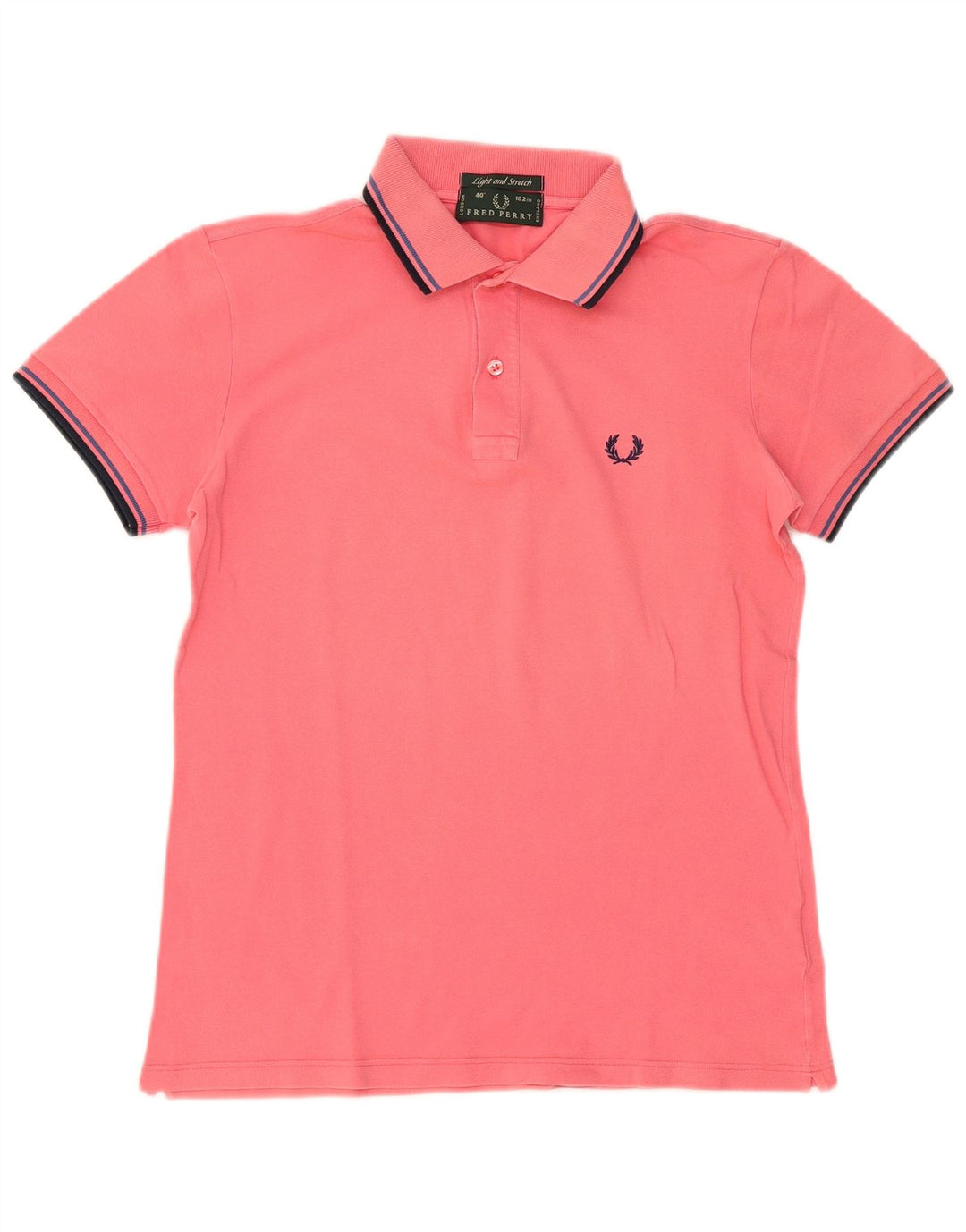 Fred Perry Herren-Poloshirt aus leichter und dehnbarer Baumwolle, Größe S, Rosa