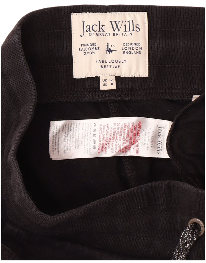 JACK WILLS Damen-Trainingsanzug mit Grafik, Jogginghose, Gr. 12, mittelschwarz