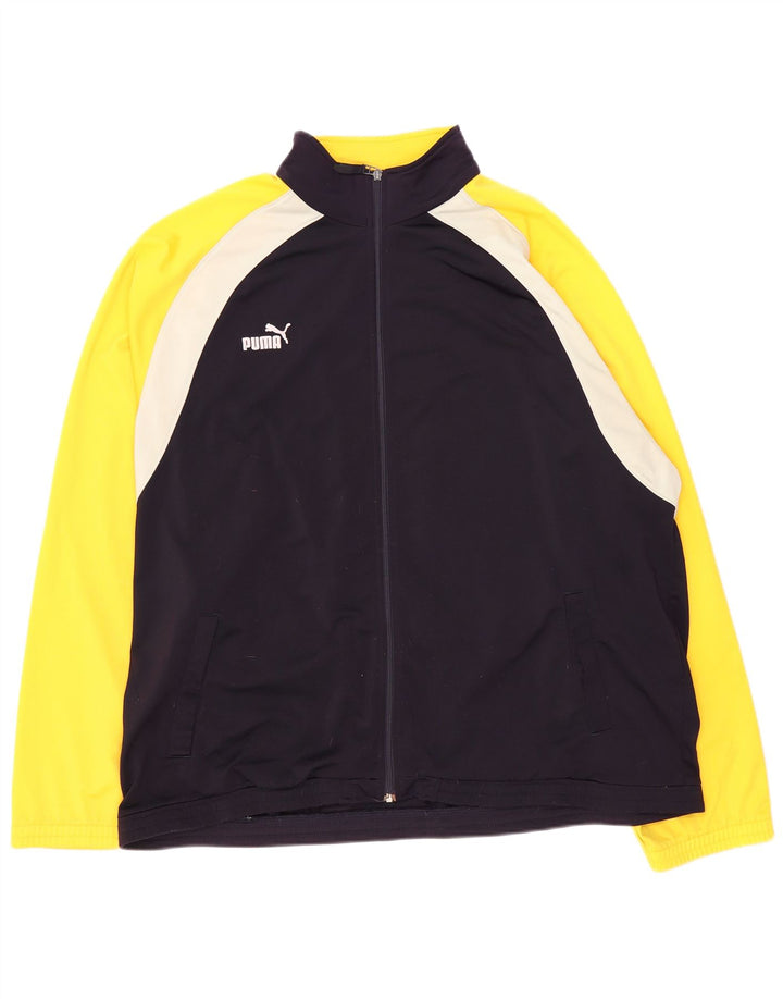 Puma Herren-Trainingsanzugoberteil, Jacke, 2XL, Marineblau, Farbblock-Polyester