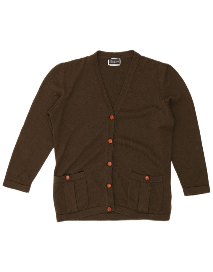 LUISA SPAGNOLI Damen Strickjacke UK 18 XL Khaki Wolle