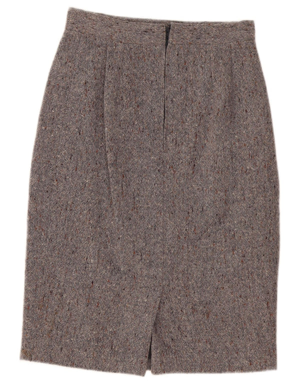 Vintage Damen Bleistiftrock Medium W30 Grau meliert