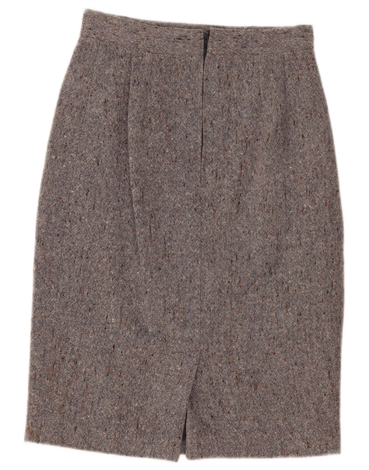Vintage Damen Bleistiftrock Medium W30 Grau meliert