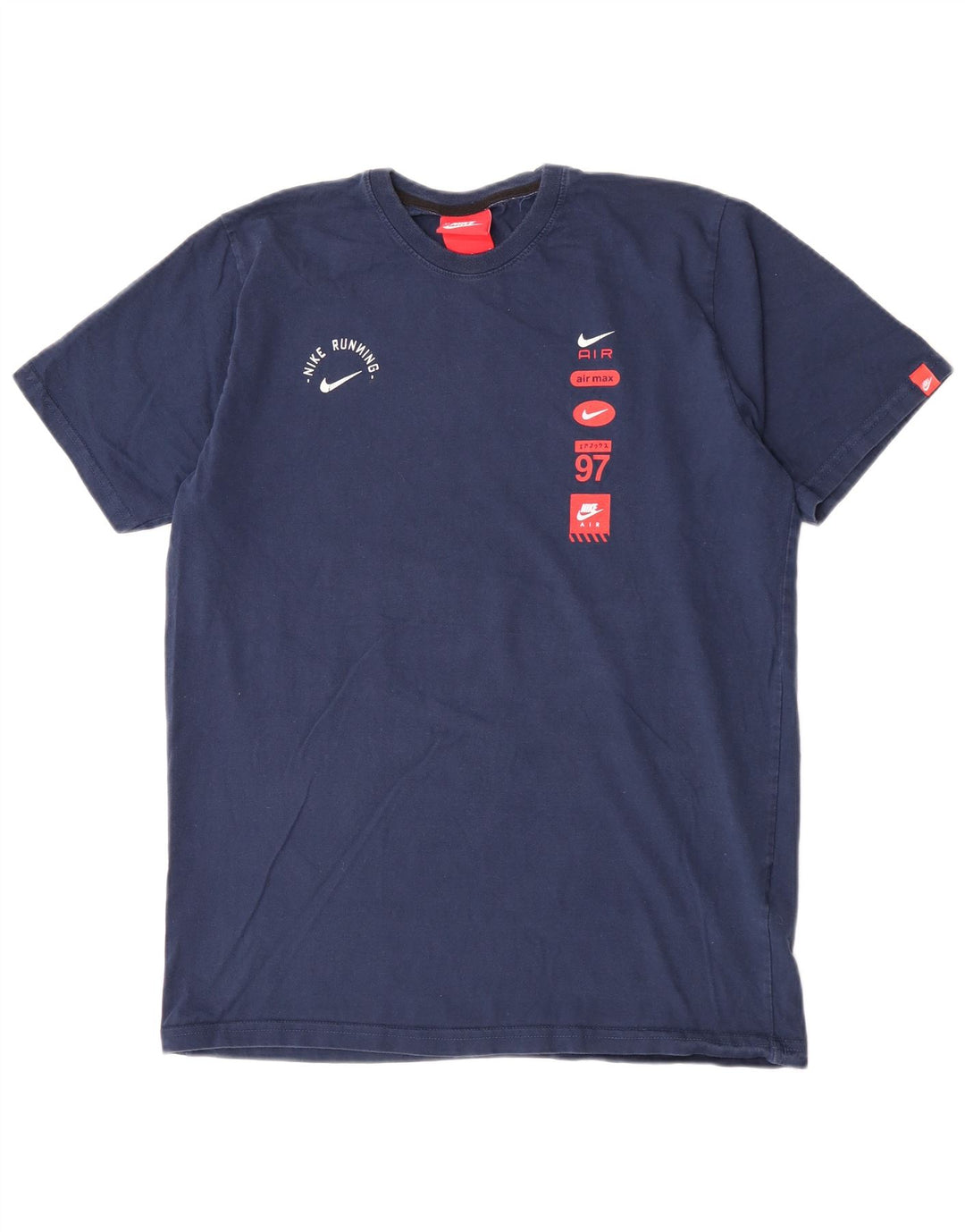 Nike Herren-T-Shirt mit Grafik, groß, marineblau, Baumwolle