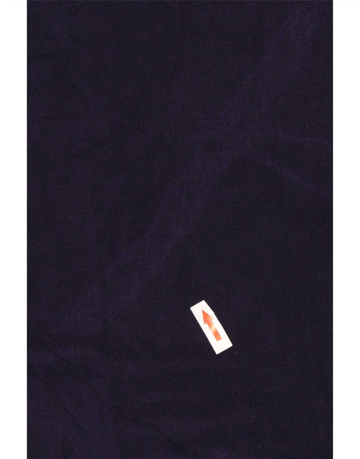 Zara Herren-Pullover mit V-Ausschnitt, groß, marineblaue Viskose