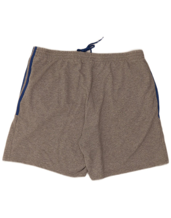 Adidas Herren Sport Shorts 2XL Grau gefleckte Baumwolle