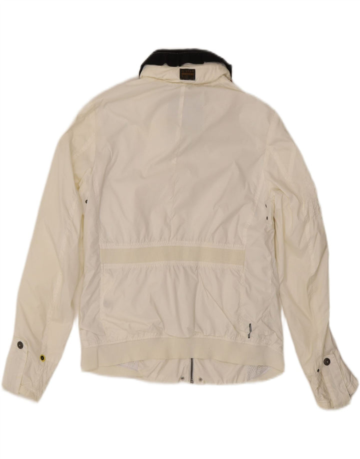 G-STAR Damen-Regenjacke mit Kapuze, UK 14, Größe L, Weiß, Polyamid