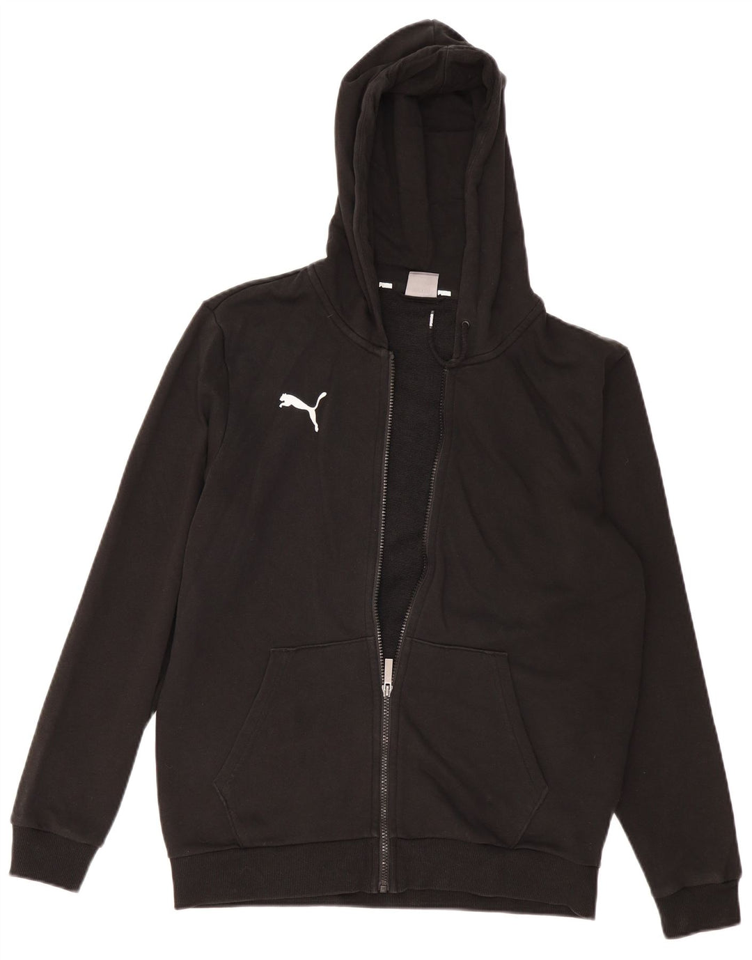 Puma Herren-Kapuzenpullover mit Reißverschluss, mittelschwarz, Baumwolle