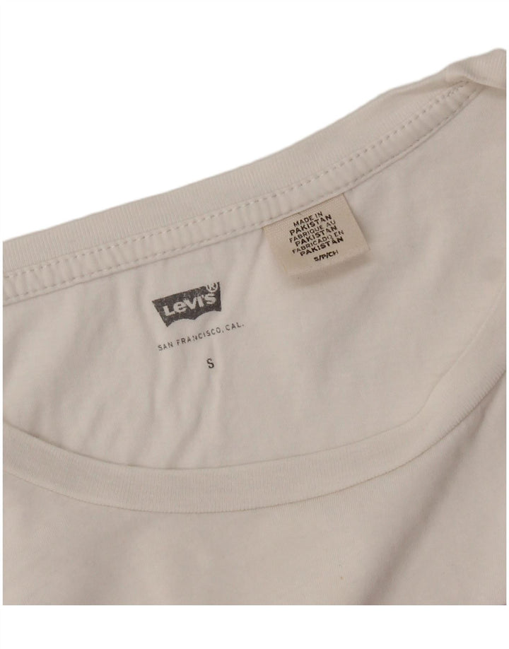 LEVI'S Damen-T-Shirt mit Grafik, UK 10, Größe S, Weiß