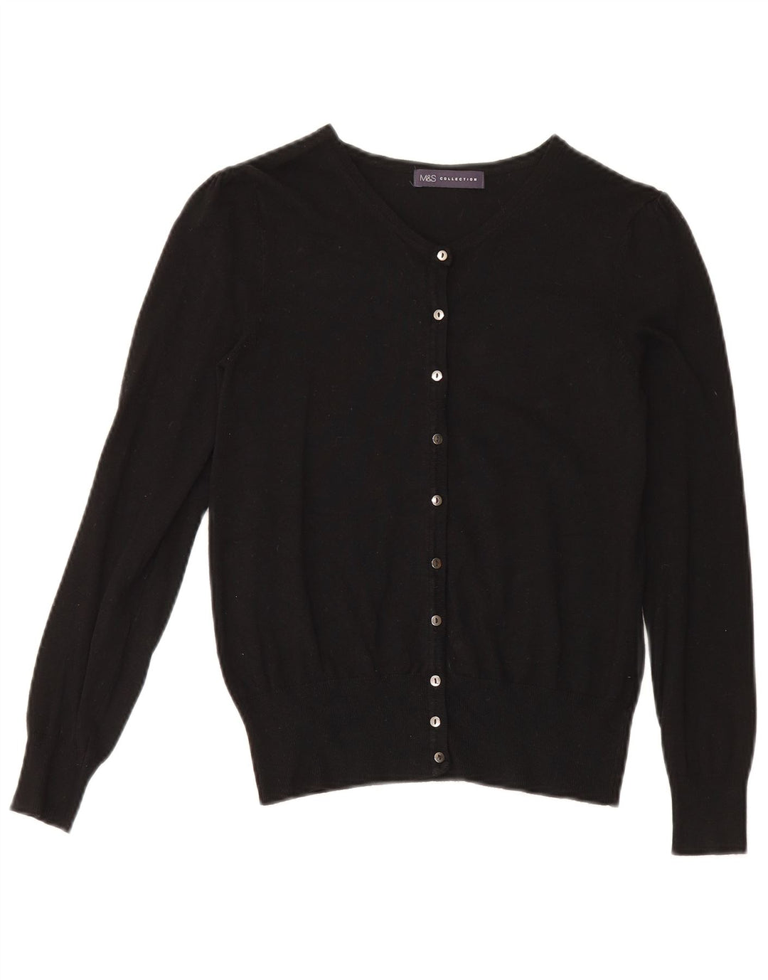 Marks & Spencer Damen-Cardigan-Pullover UK 10 Small Schwarz