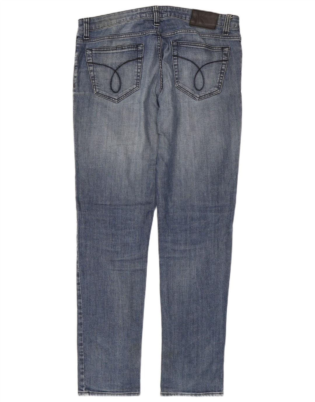 Calvin Klein Herren Slim Jeans W34 L34 Blaue Baumwolle