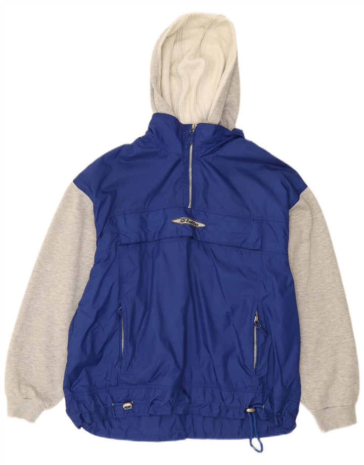Lotto Herren-Trainingsanzug mit Kapuze, Pullover, Oberteil, Jacke, Größe L, Blau, Farbblock