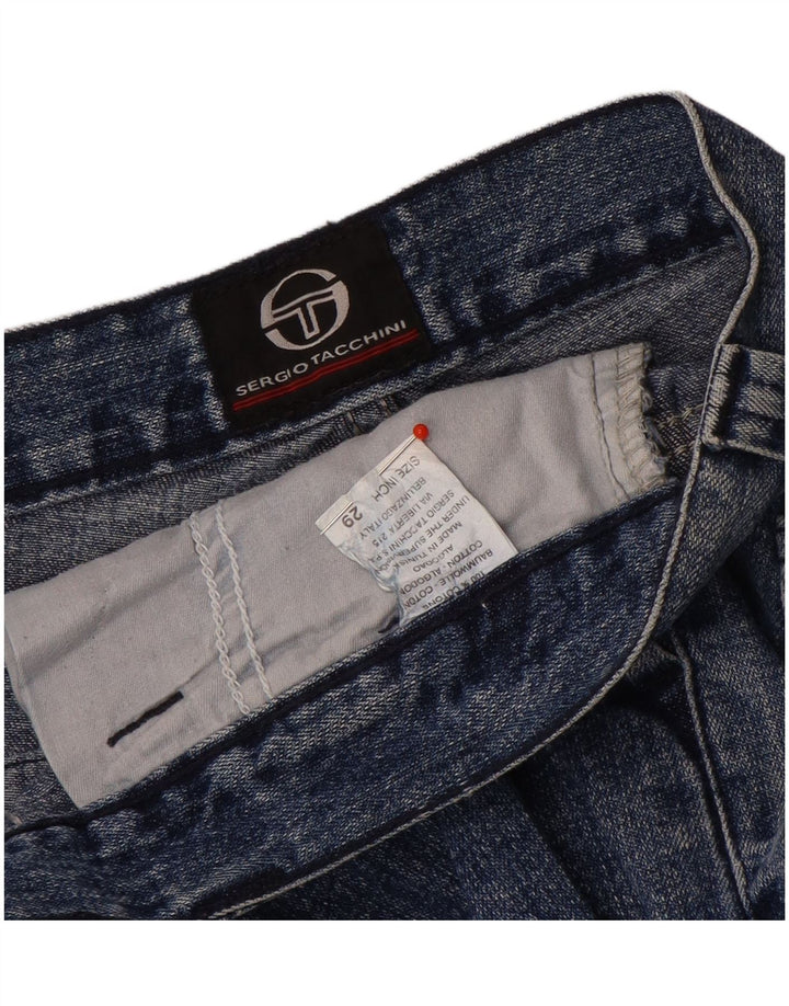 Sergio Tacchini Damen Bootcut Jeans W29 L35 Blaue Baumwolle