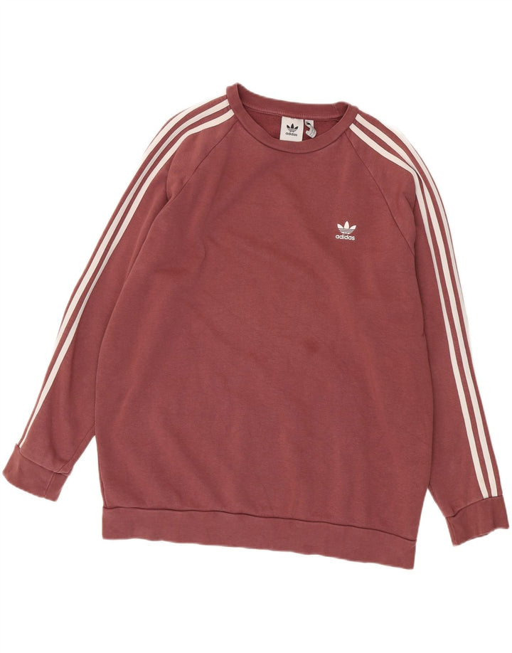 Adidas Herren Sweatshirt Pullover XL Maroon Baumwolle