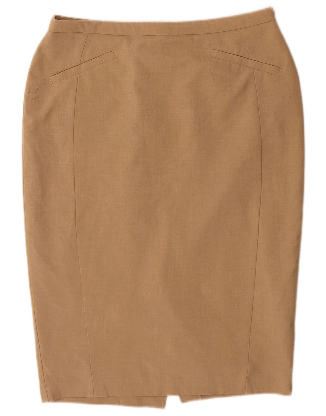 Marks & Spencer Damen Bleistiftrock UK 14 Large W32 Beige Polyester